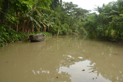 Hundreds of interconnected canals such as the one in the picture can be seen all over the southern regions of Bangladesh