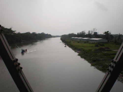 The site of the government scheme near Joykul, on the picturesque banks of the river Sandha