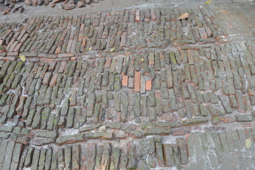 The un-earthed ancient brick road can now be seen in Bagerhat, as archeologists are carefully restoring it to its former glory.