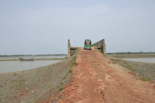 One of the two dilapited bridges, which connect Gandamara to Banshkhali upazila.